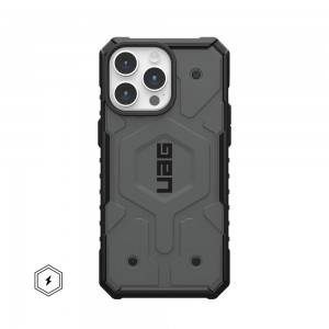 Silver UAG Pathfinder For MagSafe iPhone 15 Pro Max Case | XT1240859