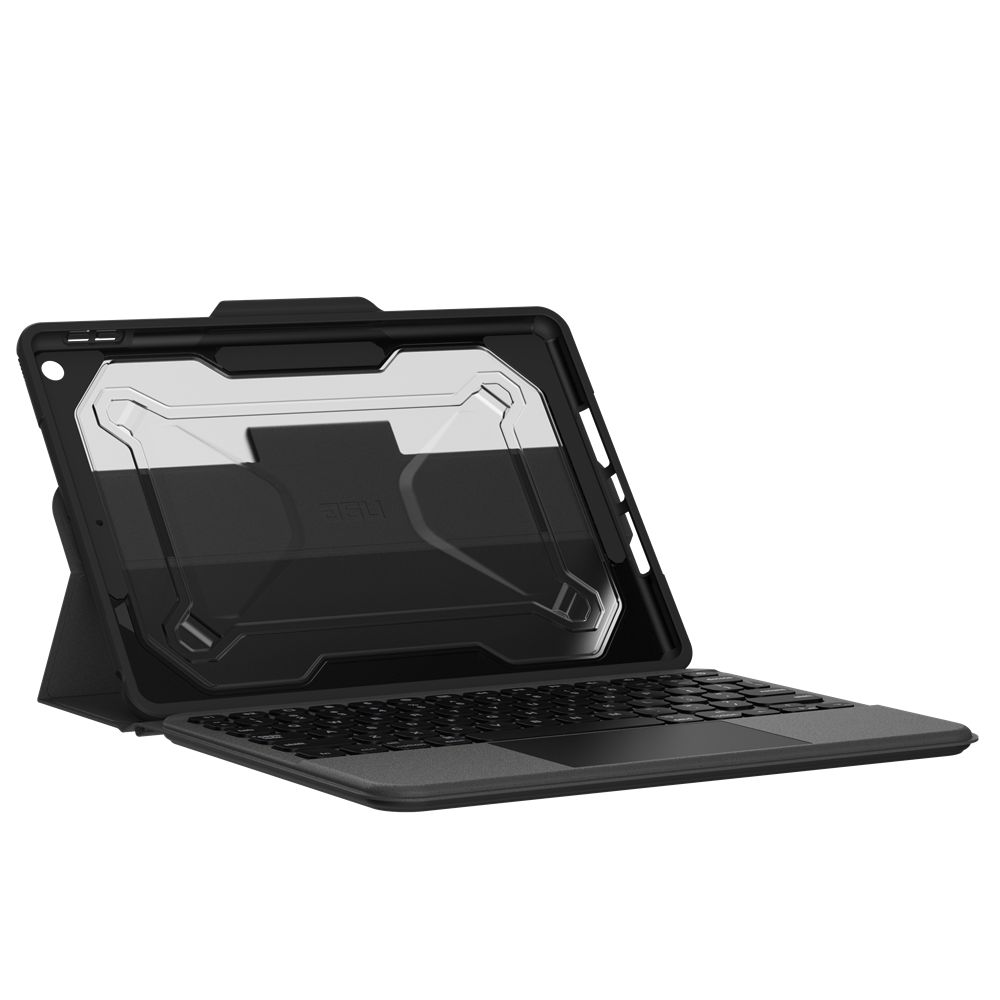 Black Ash UAG Rugged Bluetooth Detachable Keyboard with Trackpad & Backlit Keys iPad 10.2