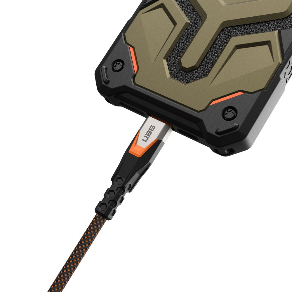 Black Orange UAG SRGE 3.2 USB-C 20Gbps 240W Power Cable | RJ8537164