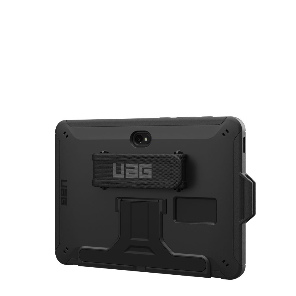 Black UAG Scout Series Galaxy Tab Active4 Pro with Kickstand and Hand Strap Case | UO6892175