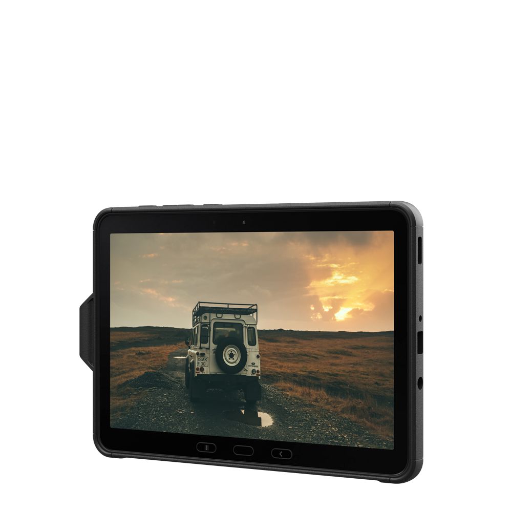 Black UAG Scout Series Galaxy Tab Active4 Pro with Kickstand and Hand Strap Case | UO6892175