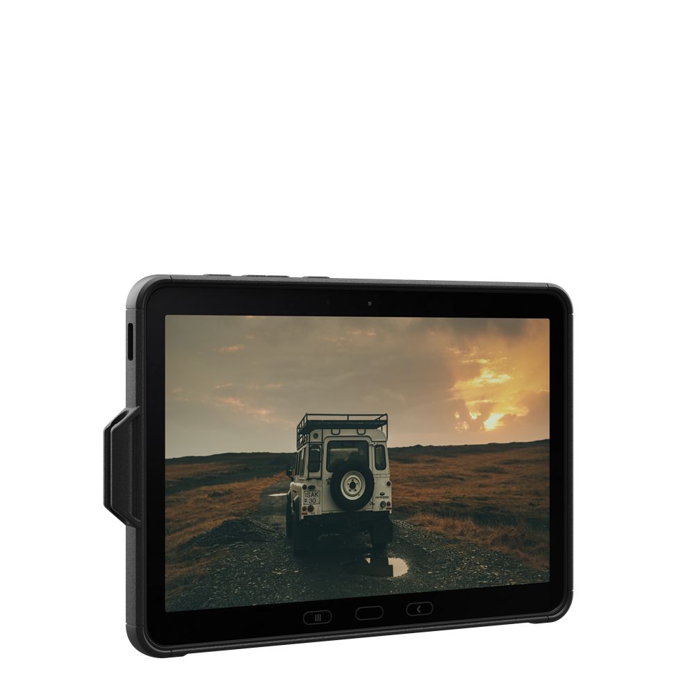 Black UAG Scout Series Galaxy Tab Active4 Pro with Kickstand and Hand Strap Case | UO6892175