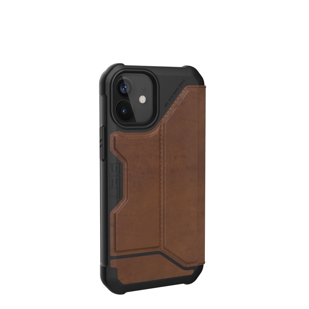 Lthr Armr Brown UAG Metropolis Folio Series iPhone 12 Mini 5G Case | MA9703462