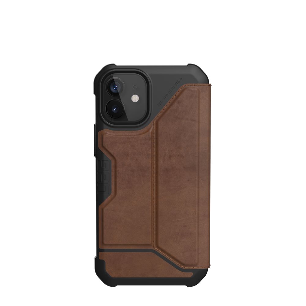 Lthr Armr Brown UAG Metropolis Folio Series iPhone 12 Mini 5G Case | MA9703462