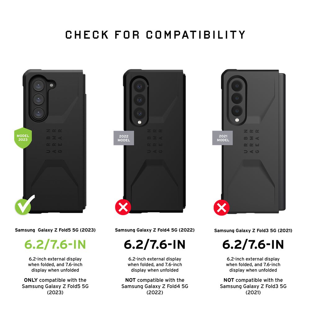 Olive Drab UAG Civilian Series Galaxy Z Fold5 (2023) Case | DH5469273