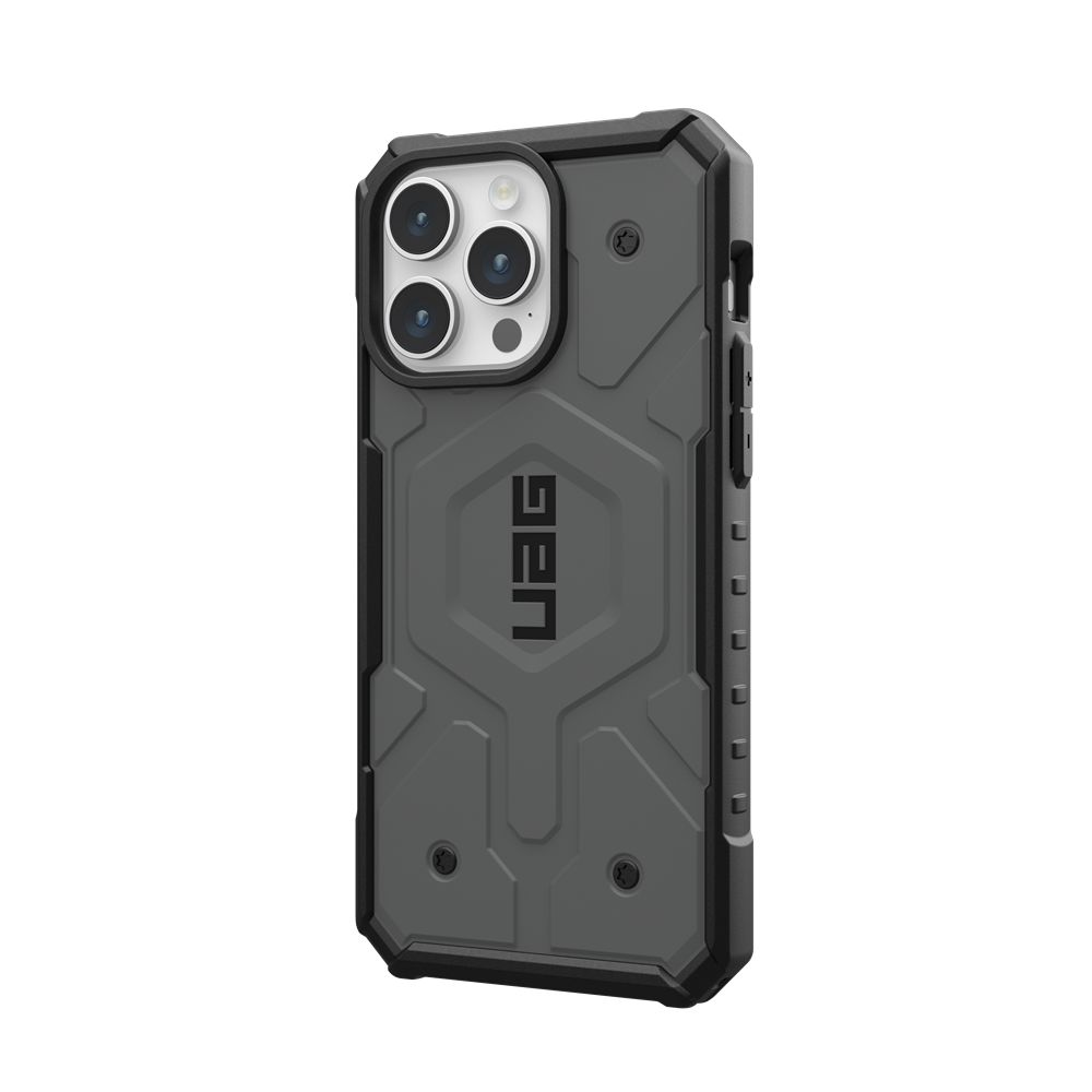 Silver UAG Pathfinder For MagSafe iPhone 15 Pro Max Case | XT1240859