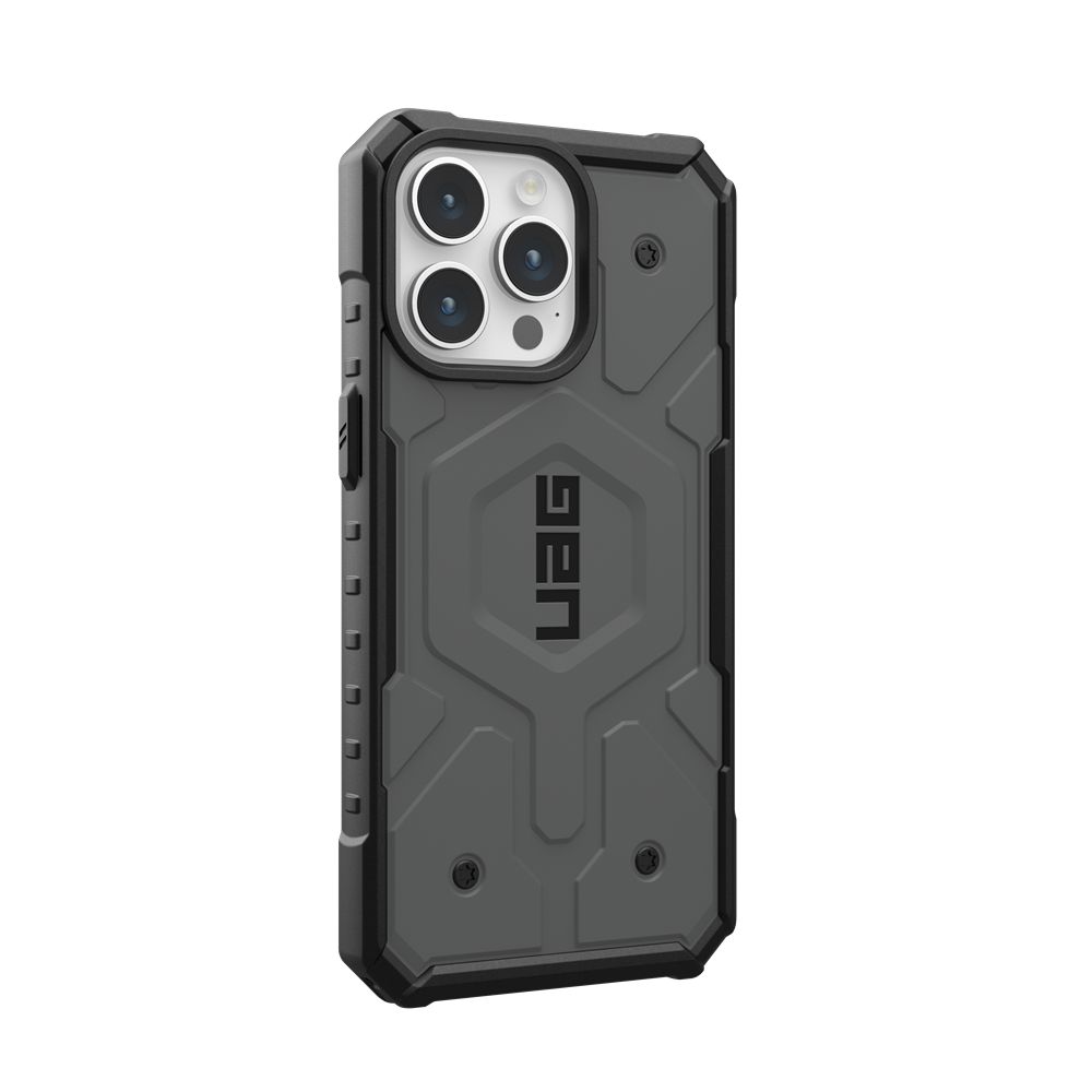 Silver UAG Pathfinder For MagSafe iPhone 15 Pro Max Case | XT1240859