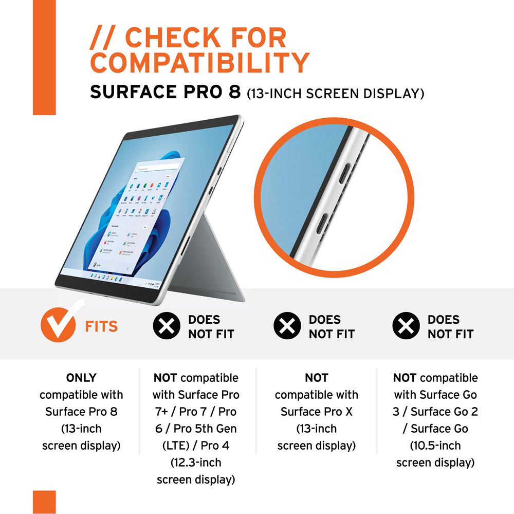 White Grey UAG Plasma Healthcare Series Surface Pro 8 Case | IQ3910285